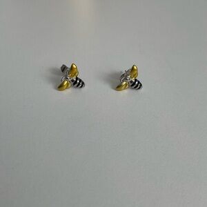 .925 Sterling Silver Bumblebee Earrings